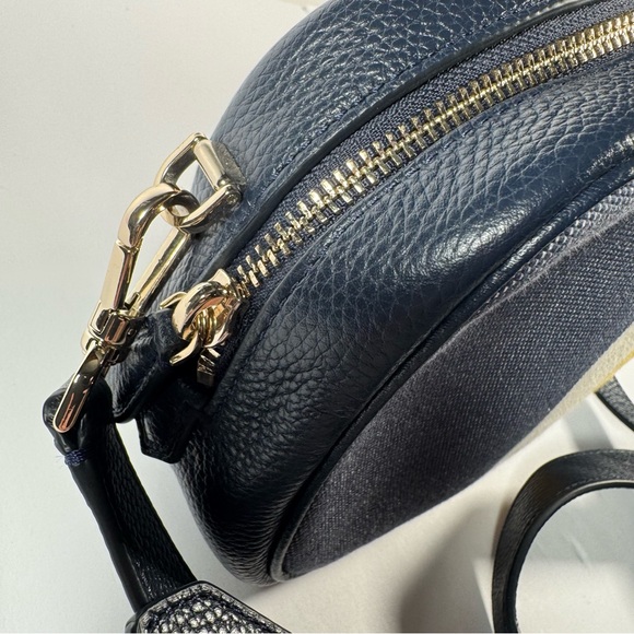 Kate Spade Astrid Striped Canvas and Leather Medium Crossbody Handbag - Picture 15 of 15